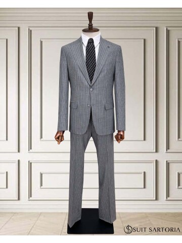 SUIT SARTORIA STRIPED GRAY SUIT 252024