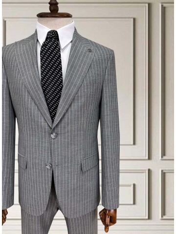SUIT SARTORIA STRIPED GRAY SUIT 252024
