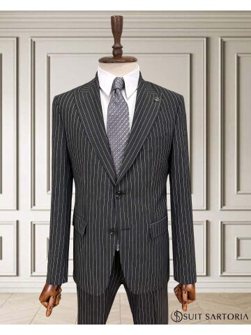 SUIT SARTORIA STRIPED BROWN SUIT 252024