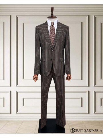 SUIT SARTORIA STRIPED BROWN SUIT 252024
