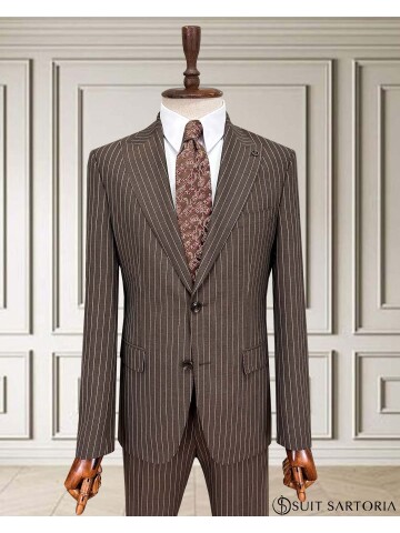 SUIT SARTORIA STRIPED BROWN SUIT 252024