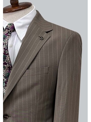 SUIT SARTORIA STRIPED BROWN SUIT 252026