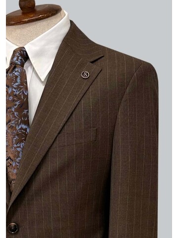 SUIT SARTORIA STRIPED BROWN SUIT 252026