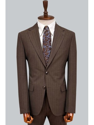 SUIT SARTORIA STRIPED BROWN SUIT 252026