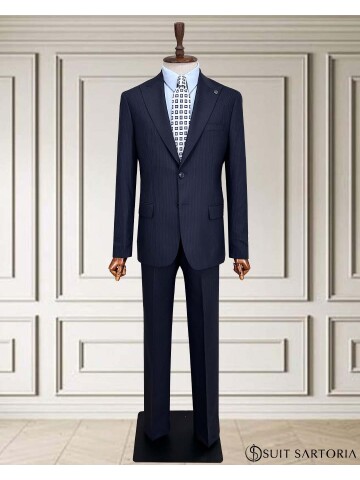SUIT SARTORIA STRIPED NAVY BLUE SUIT 252015