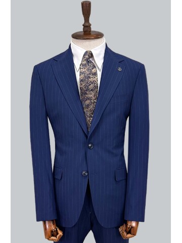 SUIT SARTORIA STRIPED NAVY BLUE SUIT 252026