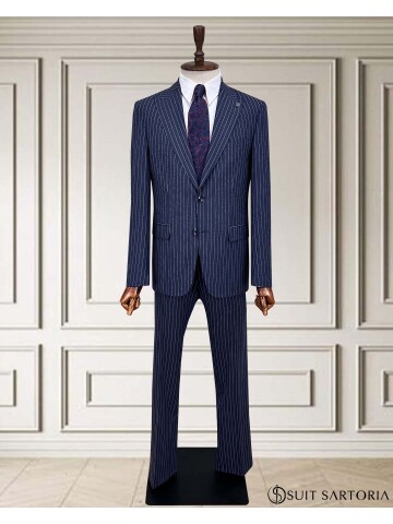 SUIT SARTORIA STRIPED NAVY BLUE SUIT 252024