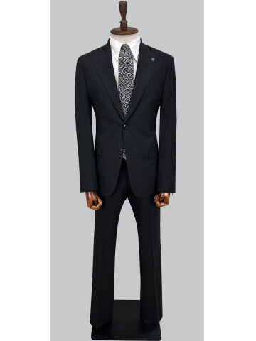 SUIT SARTORIA STRIPED BLACK SUIT 2002/51