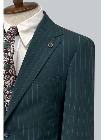 SUIT SARTORIA ÇİZGİLİ YEŞİL TAKIM ELBİSE 2002/50