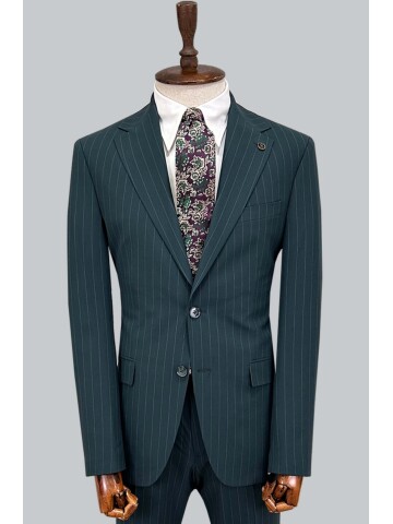 SUIT SARTORIA ÇİZGİLİ YEŞİL TAKIM ELBİSE 2002/50