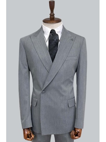 SUIT SARTORIA GREY DOUBLE BREASTED SUIT 2001/89
