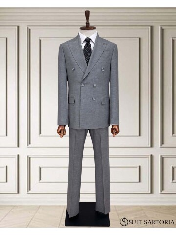 SUIT SARTORIA GREY DOUBLE-BREASTED SUIT 2002/48