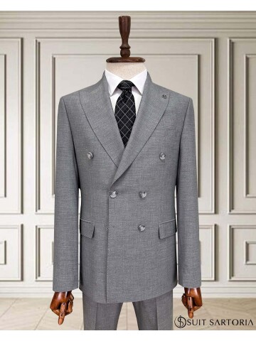 SUIT SARTORIA GREY DOUBLE-BREASTED SUIT 2002/48