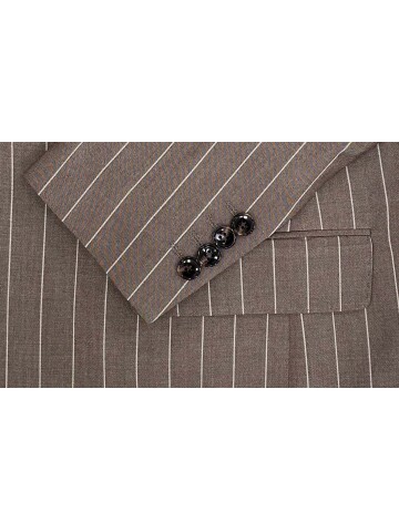SUIT SARTORIA BROWN STRIPED SUIT 2002/65