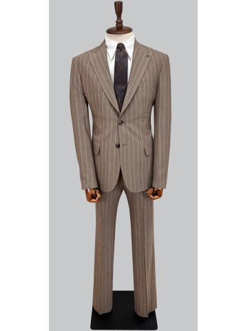 SUIT SARTORIA BROWN STRIPED SUIT 2002/65