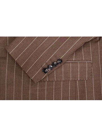 SUIT SARTORIA BROWN STRIPED SUIT 2002/65