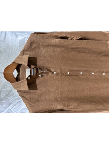 SUIT SARTORIA BROWN LINEN SHIRT 6109