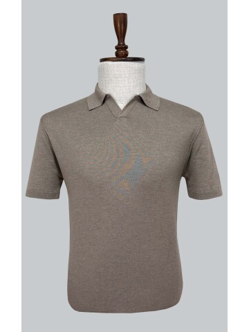 SUIT SARTORIA BROWN SHORT SLEEVE KNITWEAR T-SHIRT 9030