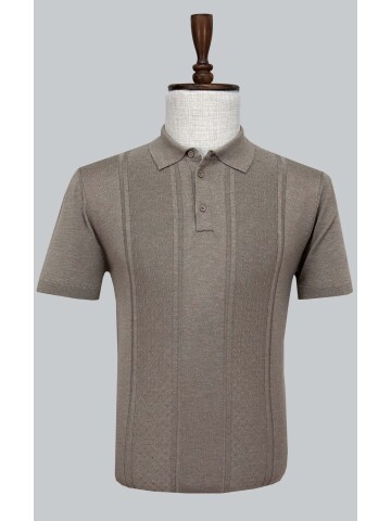 SUIT SARTORIA BROWN SHORT SLEEVE KNITWEAR T-SHIRT 9031