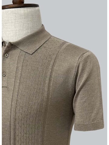 SUIT SARTORIA BROWN SHORT SLEEVE KNITWEAR T-SHIRT 9031