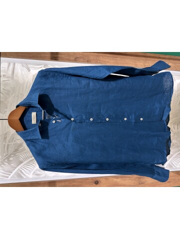 SUIT SARTORIA DARK GREEN LINEN SHIRT 6109