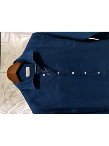 SUIT SARTORIA DARK GREEN LINEN SHIRT 6109