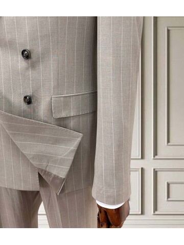 SUIT SARTORIA DOUBLE-BREASTED BEIGE SUIT 2002/48