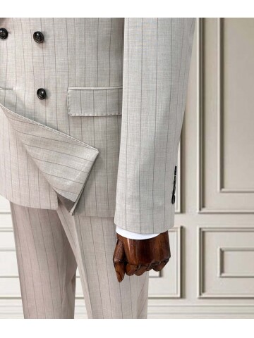 SUIT SARTORIA DOUBLE-BREASTED BEIGE SUIT 2002/48