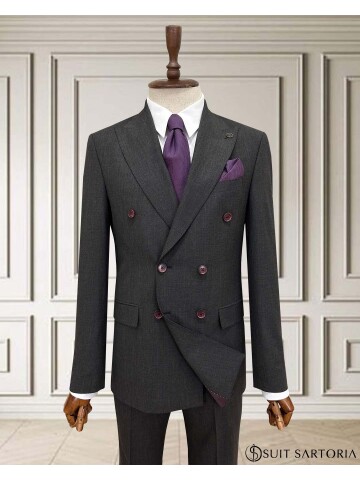 SUIT SARTORIA DOUBLE-BREASTED GREY SUIT 2002/48