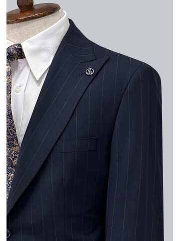 SUIT SARTORIA NAVY BLUE STRIPED SUIT 2002/65