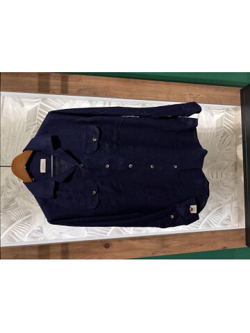 SUIT SARTORIA NAVY BLUE LINEN SHIRT 6108
