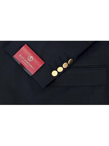 SUIT SARTORIA LACİVERT SİVRİ YAKA DAMATLIK 5585