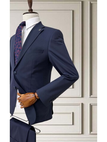 SUIT SARTORIA NAVY BLUE WOOL SUIT 252051