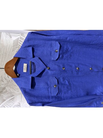 SUIT SARTORIA BLUE LINEN SHIRT 6108