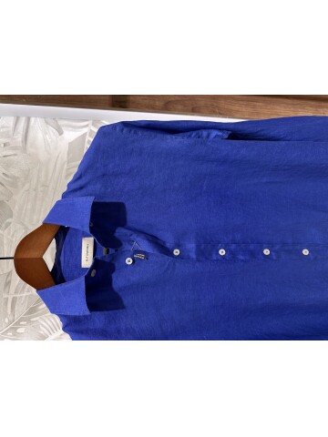 SUIT SARTORIA BLUE LINEN SHIRT 6109