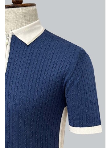 SUIT SARTORIA BLUE SHORT SLEEVE KNITWEAR T-SHIRT 9032