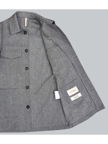 SUIT SARTORIA BLACK 4 POCKET LINEN JACKET 4622