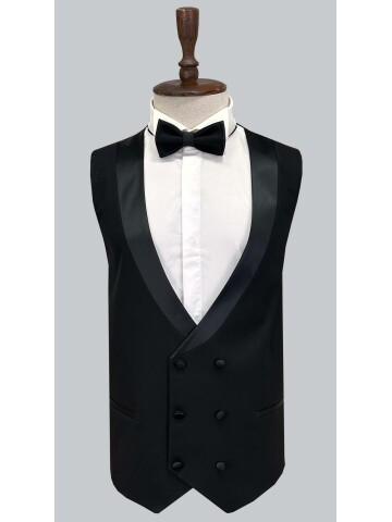 SUIT SARTORIA SİYAH BÜYÜK BEDEN ÇIKMA YAKA DAMATLIK 5539