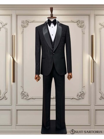 Cemden WEDDİNG SUİT BLACK 5529
