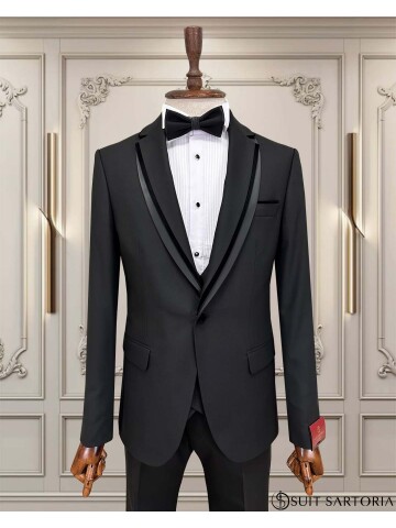 SUIT SARTORIA BLACK TUXEDO 5640