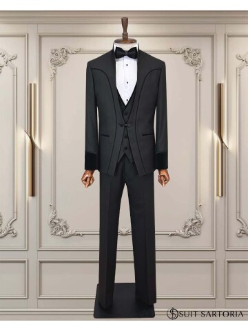 Cemden WEDDİNG SUİT BLACK 5756