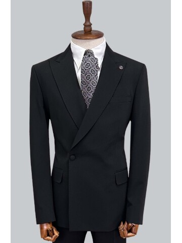 SUIT SARTORIA BLACK DOUBLE BREASTED SUIT 2001/89