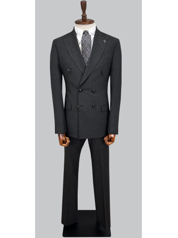 SUIT SARTORIA BLACK DOUBLE-BREASTED SUIT 2002/48