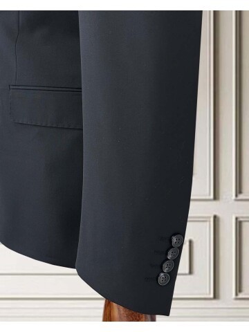 Black Pinstripe Double-Breasted Men’s Suit