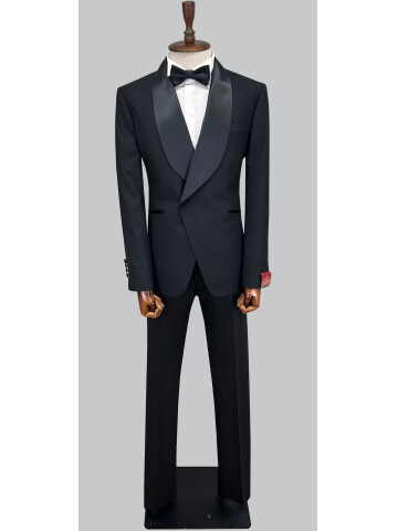 SUIT SARTORIA SİYAH ŞAL YAKA DAMATLIK 5703