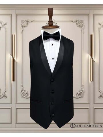 SUIT SARTORIA BLACK SHAWL COLLAR TUXEDO 5707