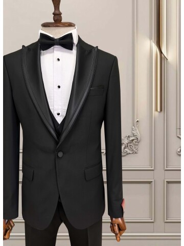 SUIT SARTORIA BLACK TUXEDO 5071