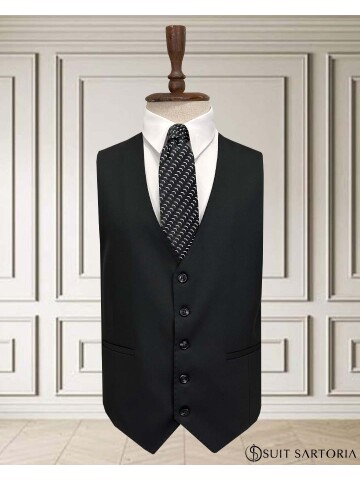SUIT SARTORIA SİYAH YELEKLİ TAKIM ELBİSE 252014