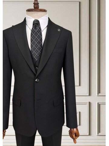 SUIT SARTORIA SİYAH YELEKLİ TAKIM ELBİSE 252014