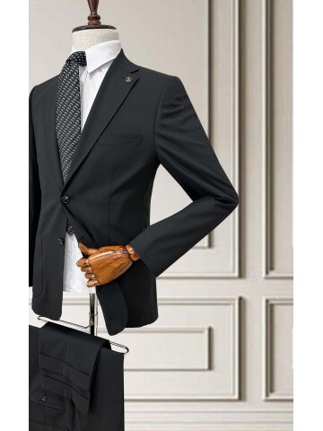 SUIT SARTORIA BLACK WOOL SUIT 252051